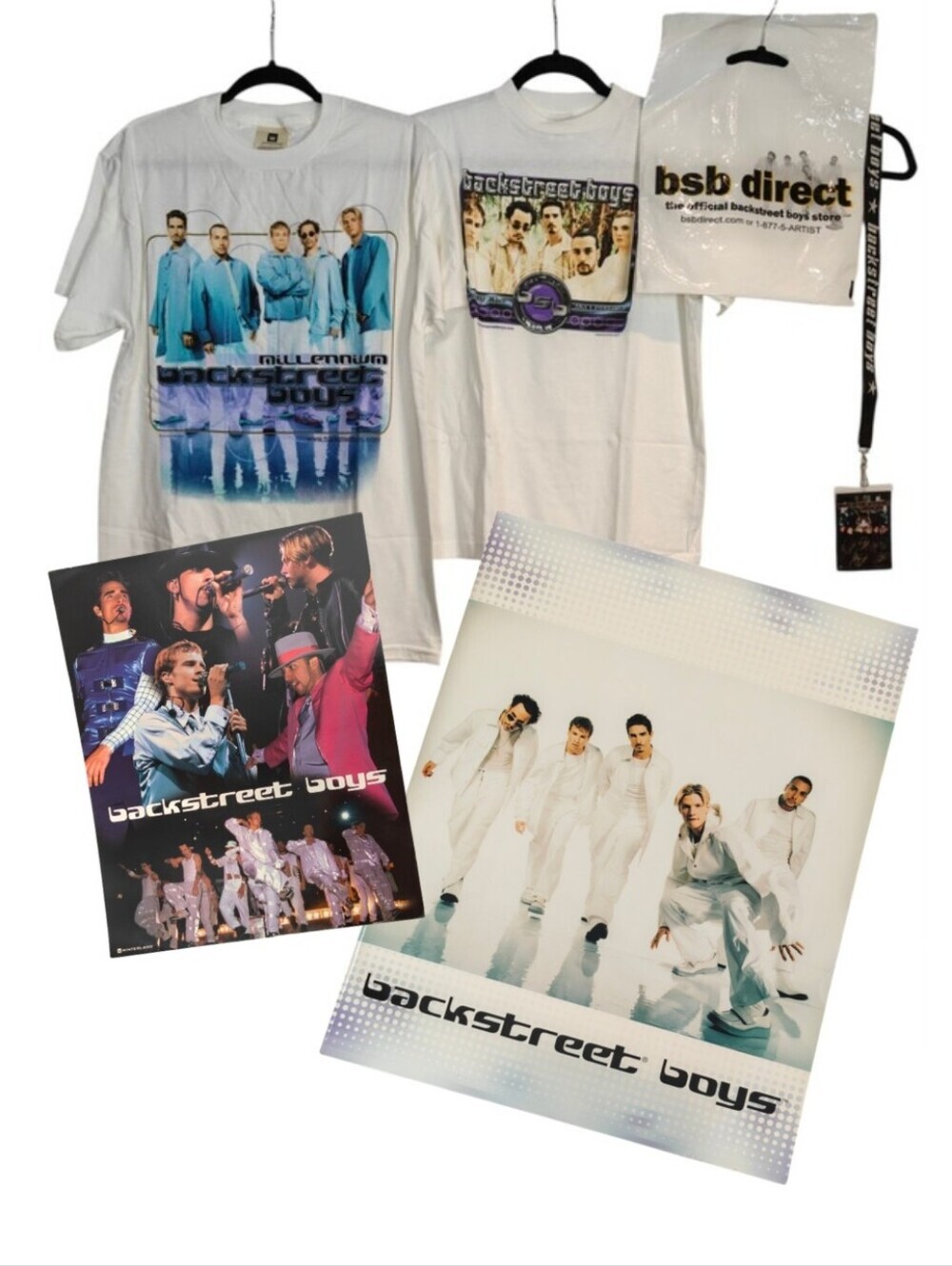 BACKSTREET BOYS Into The Millennium Tour Tshirts, Poster, Pass, Program & Bag